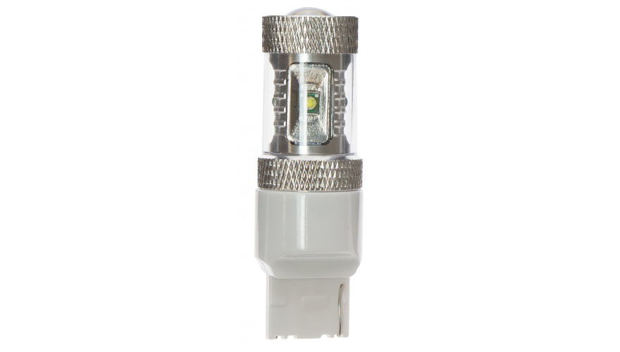 Белая светодиодная лампа для габаритных огней мощностью 30Вт CARCAM W21W-7440-30W белый свет