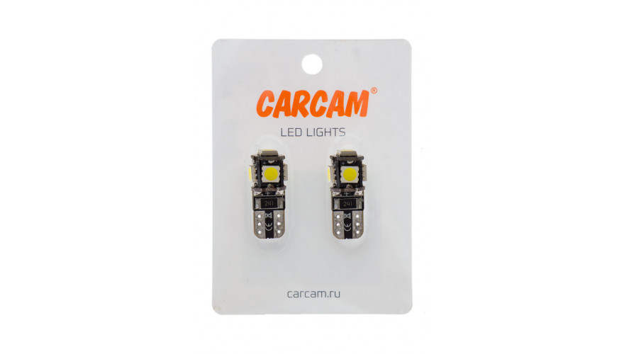 Лампа с 5 светодиодами и функцией CANBUS CARCAM T10-5SMD 5050 CANBUS