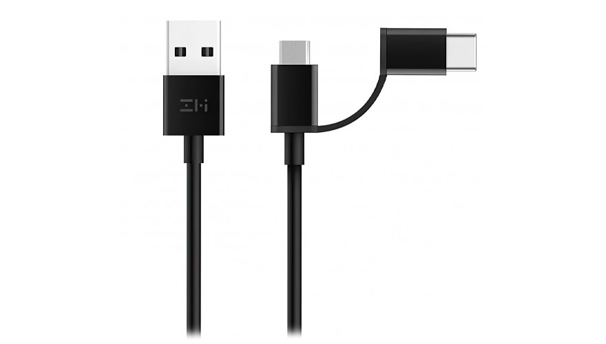 Купить Xiaomi ZMI USB Type-C/Micro 30cm Черный (AL501) Кабель 2 в 1