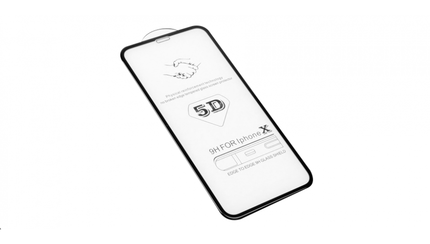 Защитное стекло для iPhone 10 Pro/X/XS 5D 0.33 mm без упаковки