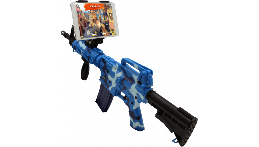Автомат дополненной реальности Intelligent ar gun AR47-1 Camouflage blue