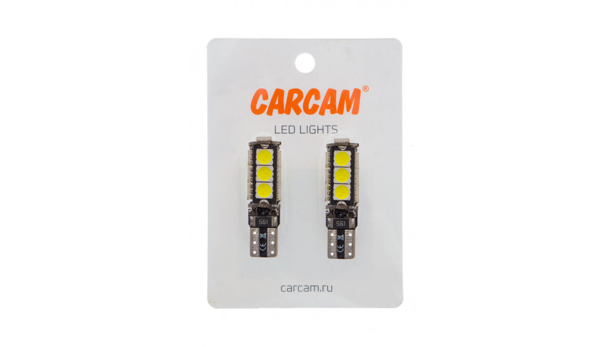 Светодиодная лампа с 13 светодиодами и функцией CANBUS CARCAM T10-13-5050 CANBUS