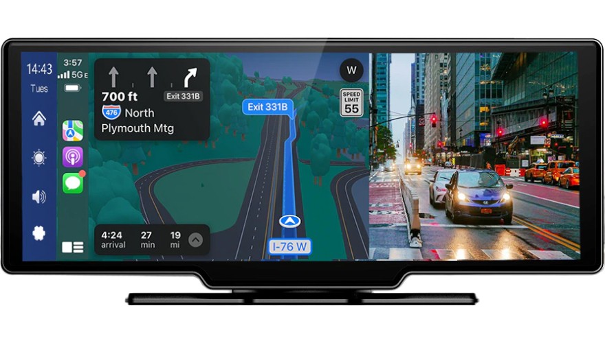 Купить 10,26'' Carplay and Android Auto GPS Navigation Dashboard DVR T86