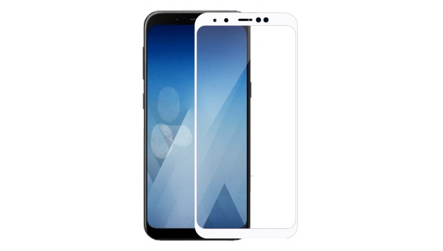 Защитное стекло для Samsung A8 Plus (2018) с рамкой
