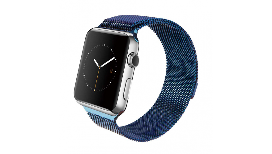 Ремешок для Apple watch 38mm Milanese Loop New синий