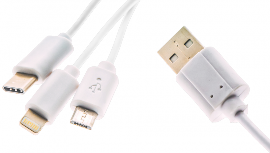 Купить Кабель для зарядки USB-A/MicroUSB/USB-C/Lightning