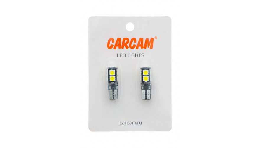Светодиодная лампа с 9 светодиодами CARCAM T10-9-5050 CANBUS