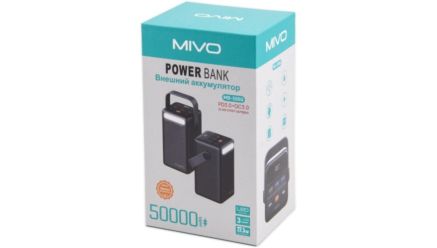Купить Mivo MB-500Q Powerbank 50000 Mah 22.5W