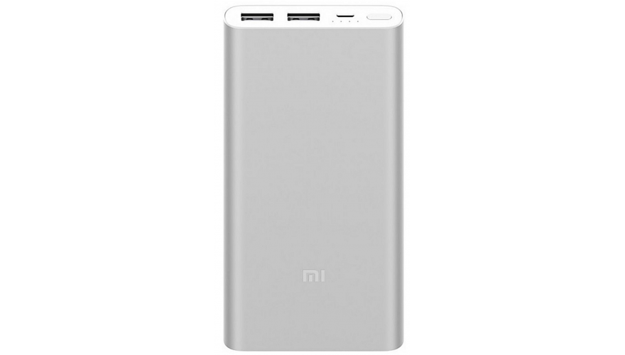 Аккумулятор Xiaomi Mi Power Bank 10000mAh Silver (PLM09ZM) емкостью 10000мАh с 2 USB