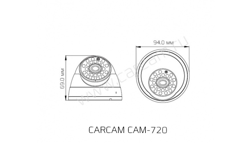 Камера видеонаблюдения CARCAM CAM-720