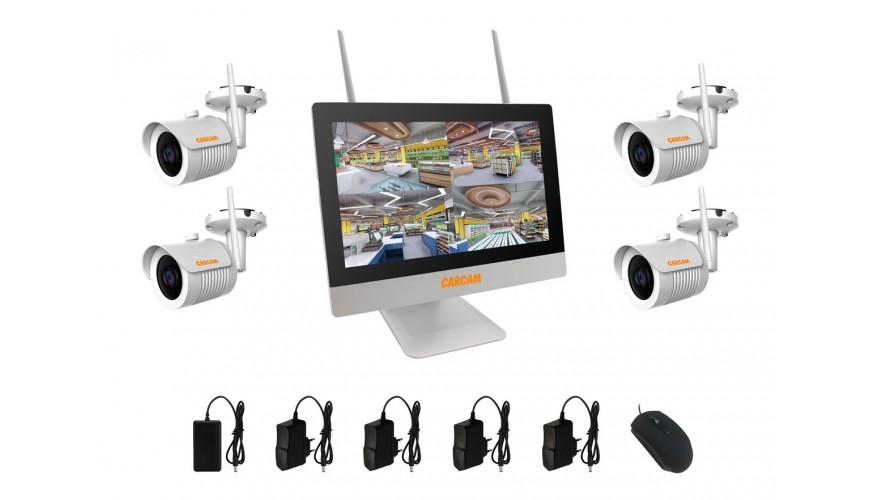 Купить готовый комплект видеонаблюдения CARCAM KIT-1080/4 WiFi LCD