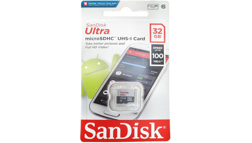 Купить SanDisk Ultra 32Gb microSDHC Class 10 (SDSQUNR-032G-GN3MN)