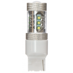 Белая светодиодная лампа для габаритных огней мощностью 80Вт CARCAM W21W-7440-80W белый свет