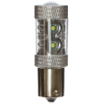 Белая светодиодная лампа для габаритных огней мощностью 50Вт CARCAM P21W-1156-50W белый свет