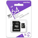 Купить SmartBuy microSDXC 64Gb Class10 U3 V30 (SB64GBSDCCTV)