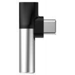 Купить Baseus L41 Type-C (input) for Type-C + 3.5 mm Silver - Black (CATL41-01)